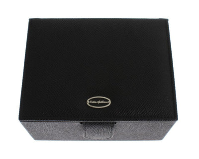 Black Leather Unisex Two Watch Case Cover Box Storage