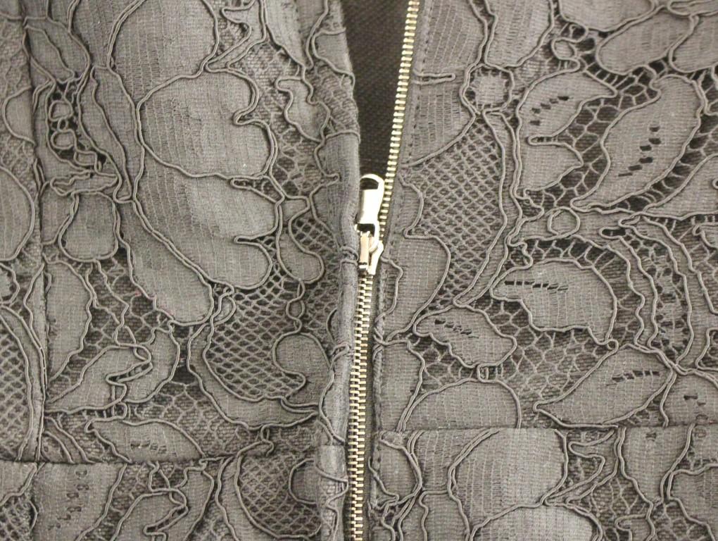 Black floral lace sicily runway dress