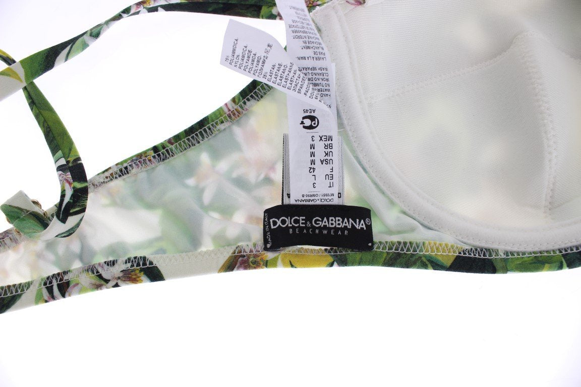 Multicolor Floral Bikini Top Bra Swim Beachwear