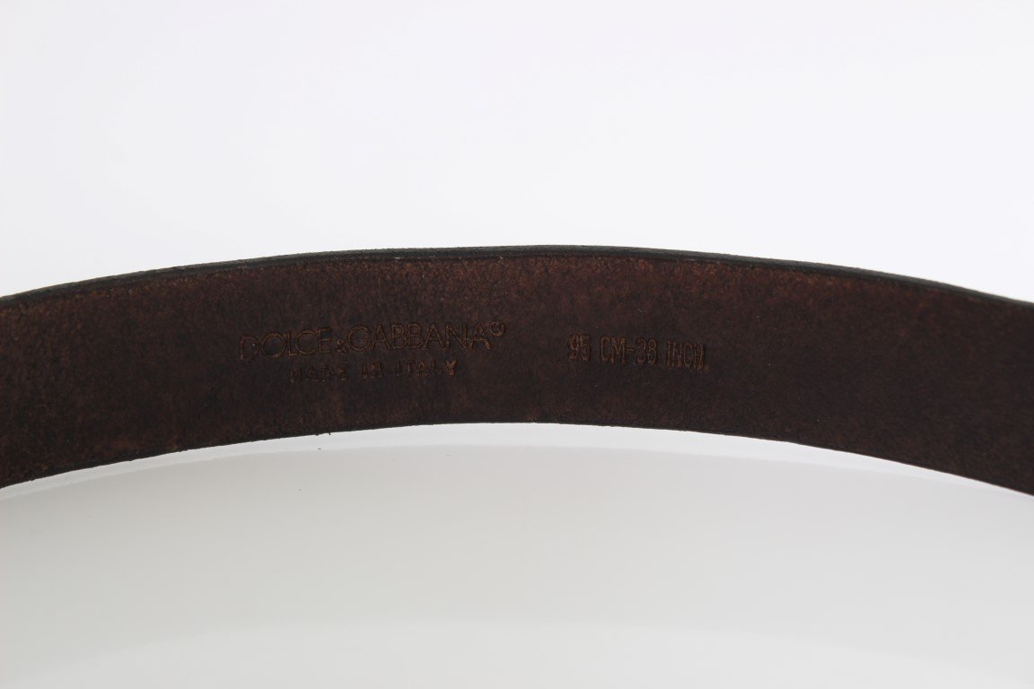 Brown Leather Casual Buckle Belt