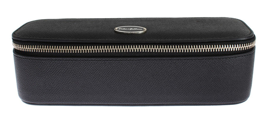 Black Leather Jewelry Sunglasses Case Box Bag Organizer