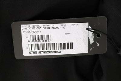 Black Wool Stretch Crystal Sheath Dress