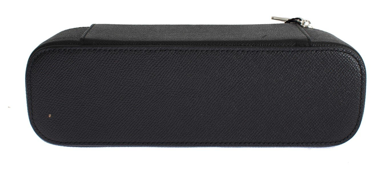 Black Leather Jewelry Sunglasses Case Box Bag Organizer
