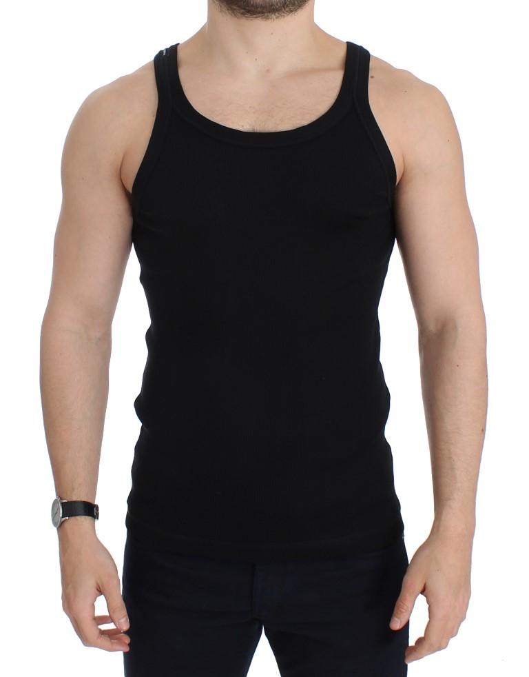 Black cotton tank top