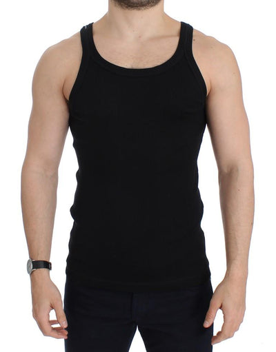 Black cotton tank top