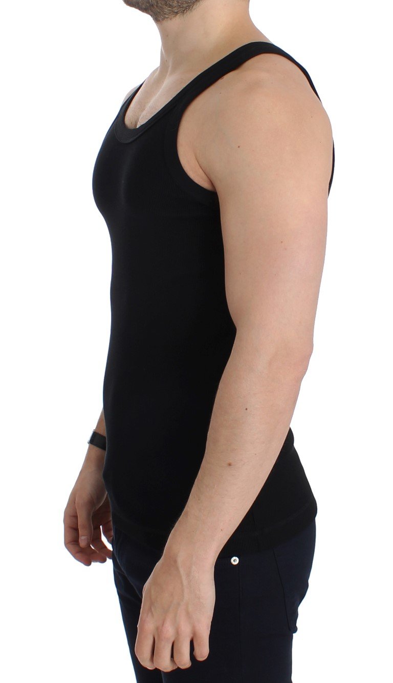 Black cotton tank top