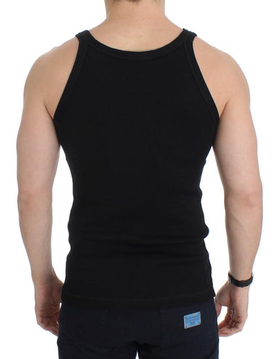 Black cotton tank top