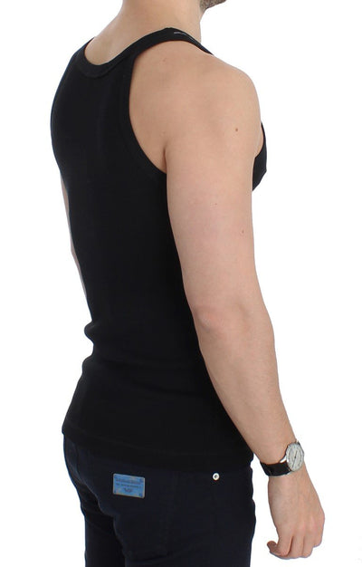 Black cotton tank top