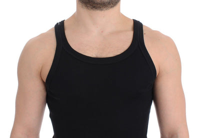Black cotton tank top