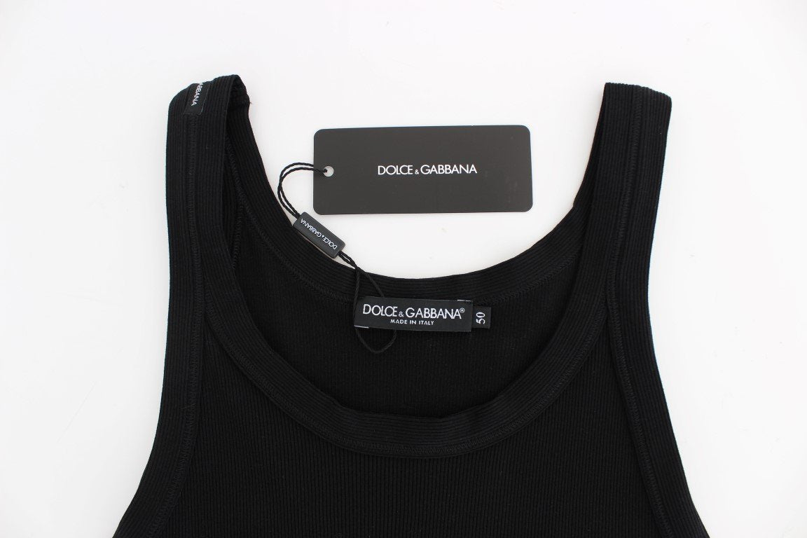 Black cotton tank top