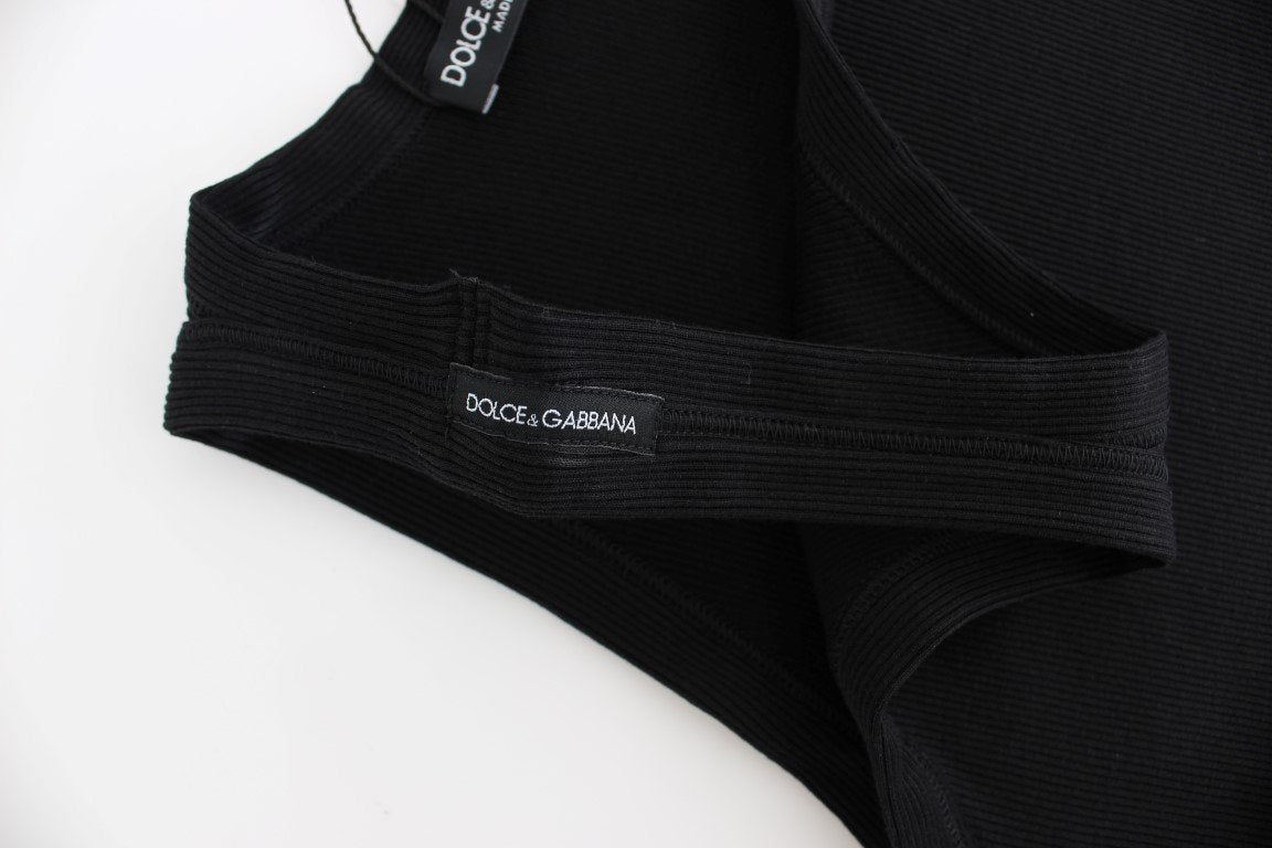 Black cotton tank top