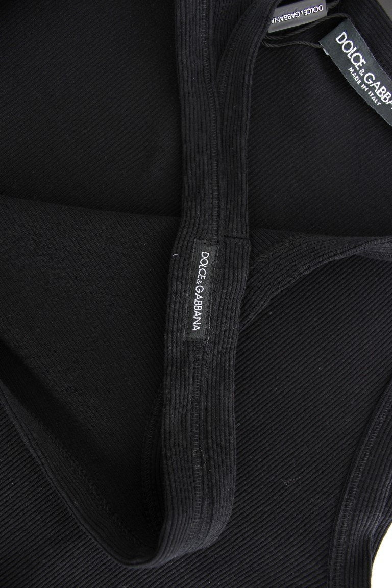 Black cotton crewneck t-shirt
