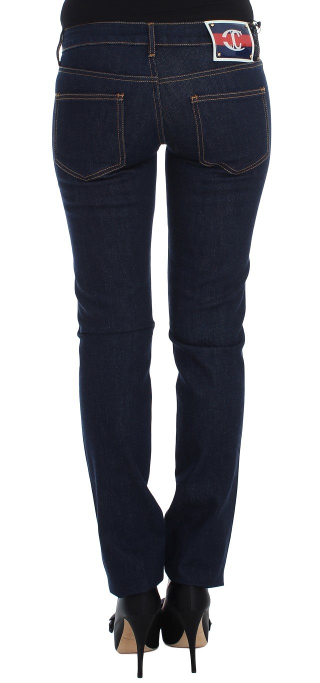 Blue Cotton Stretch Slim Fit Jeans