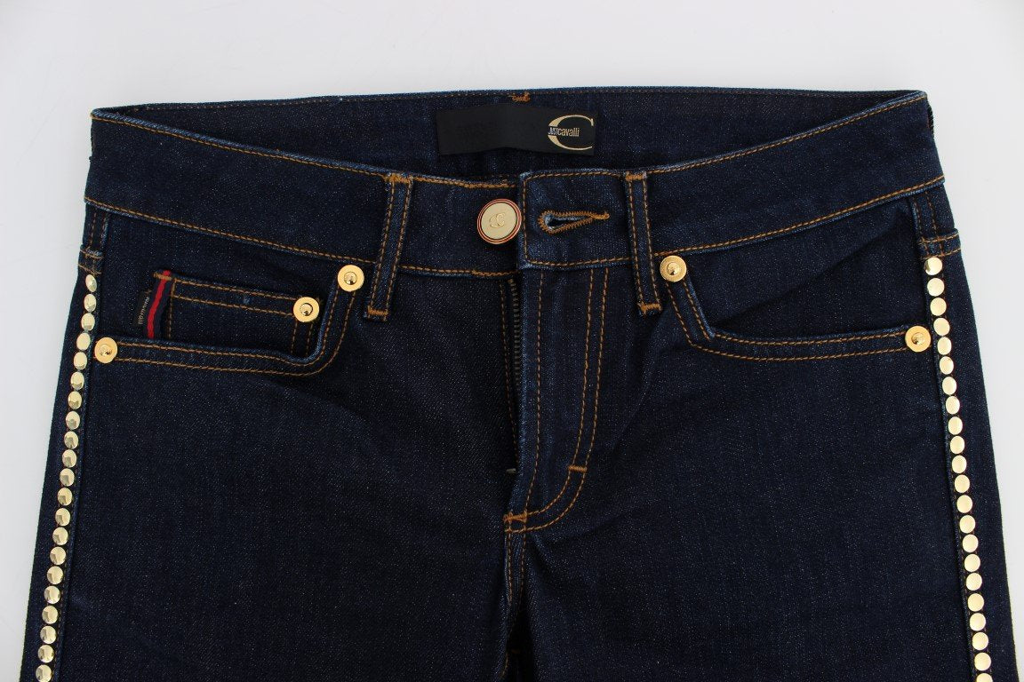 Blue Cotton Stretch Slim Fit Jeans