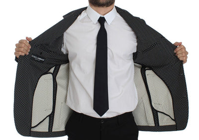 Black White Polka Dotted Blazer Jacket