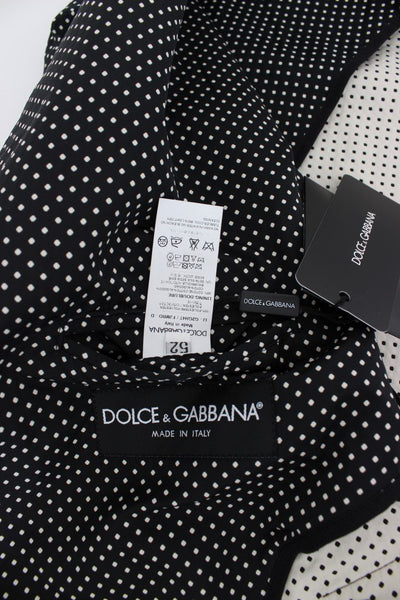 Black White Polka Dotted Blazer Jacket