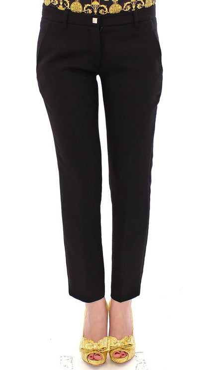 Black Pants Cropped 3/4 Short Nude Capri