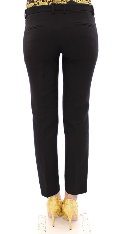 Black Pants Cropped 3/4 Short Nude Capri