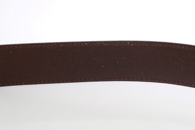 Blue Green Leather Silver Buckle Belt