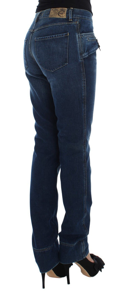 Blue Cotton Slim Fit Jeans