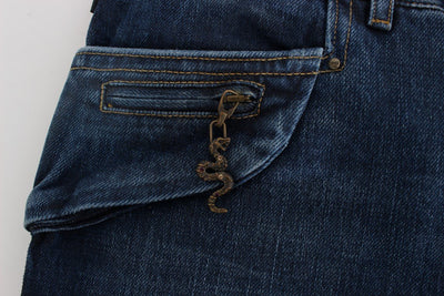 Blue Cotton Slim Fit Jeans