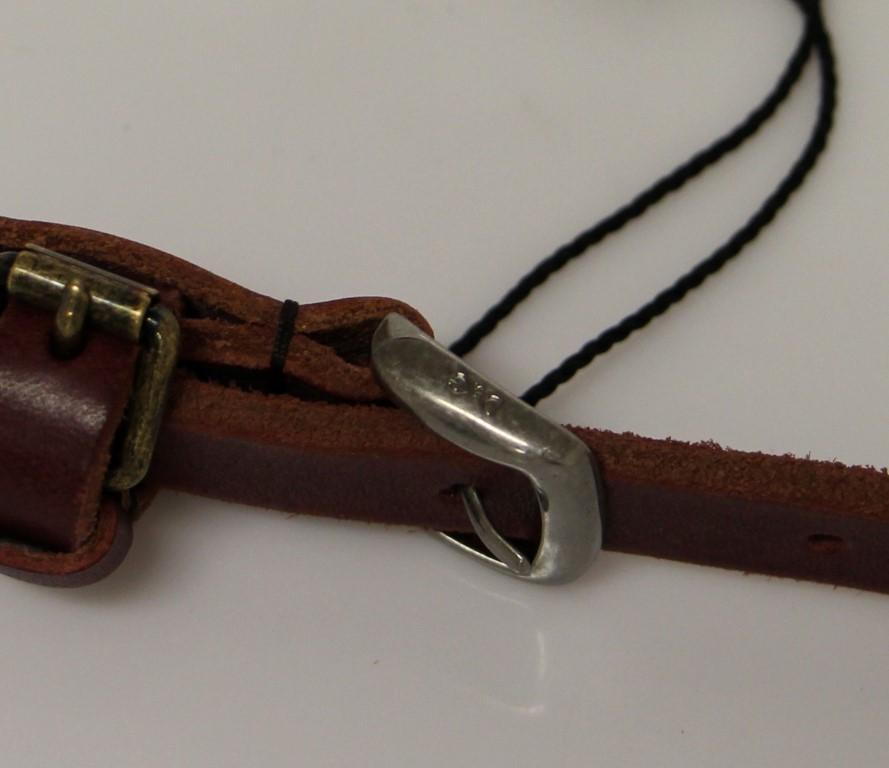 Brown Leather Logo Belt
