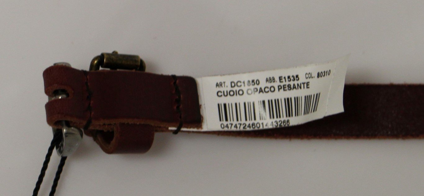 Brown Leather Logo Belt