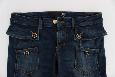 Blue Cotton Stretch Slim Fit Jeans