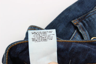Blue Cotton Stretch Slim Fit Jeans