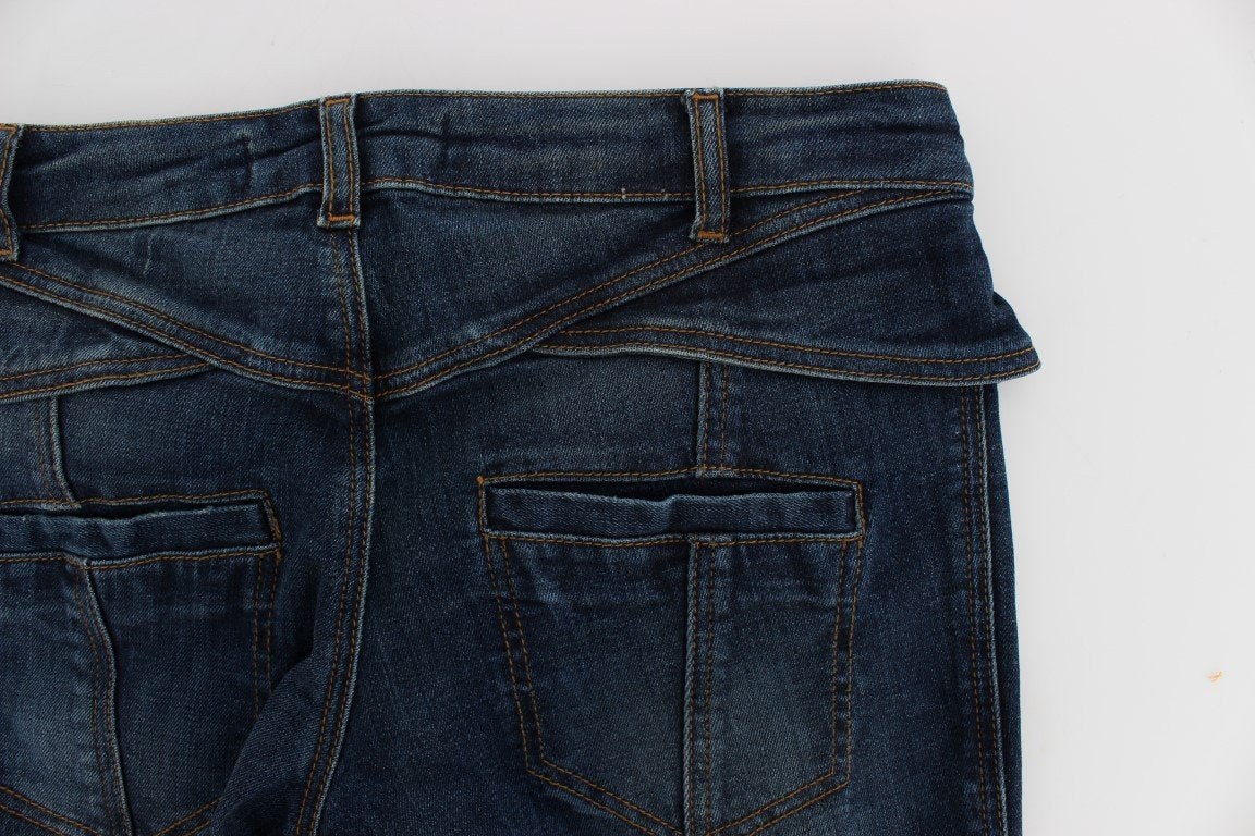 Blue Cotton Stretch Slim Fit Jeans