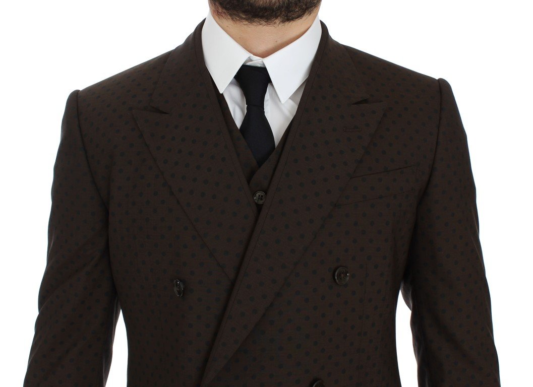Brown Slim Fit Wool Stretch Blazer