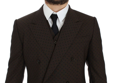 Brown Slim Fit Wool Stretch Blazer