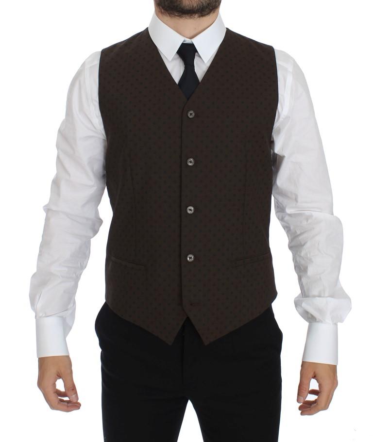 Brown Slim Fit Wool Stretch Blazer