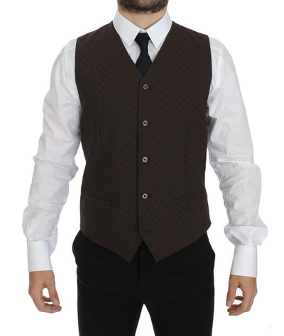 Brown Slim Fit Wool Stretch Blazer