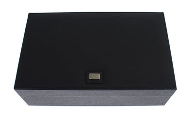 Blue Dauphine Leather Watch Jewelry Sunglasses Case