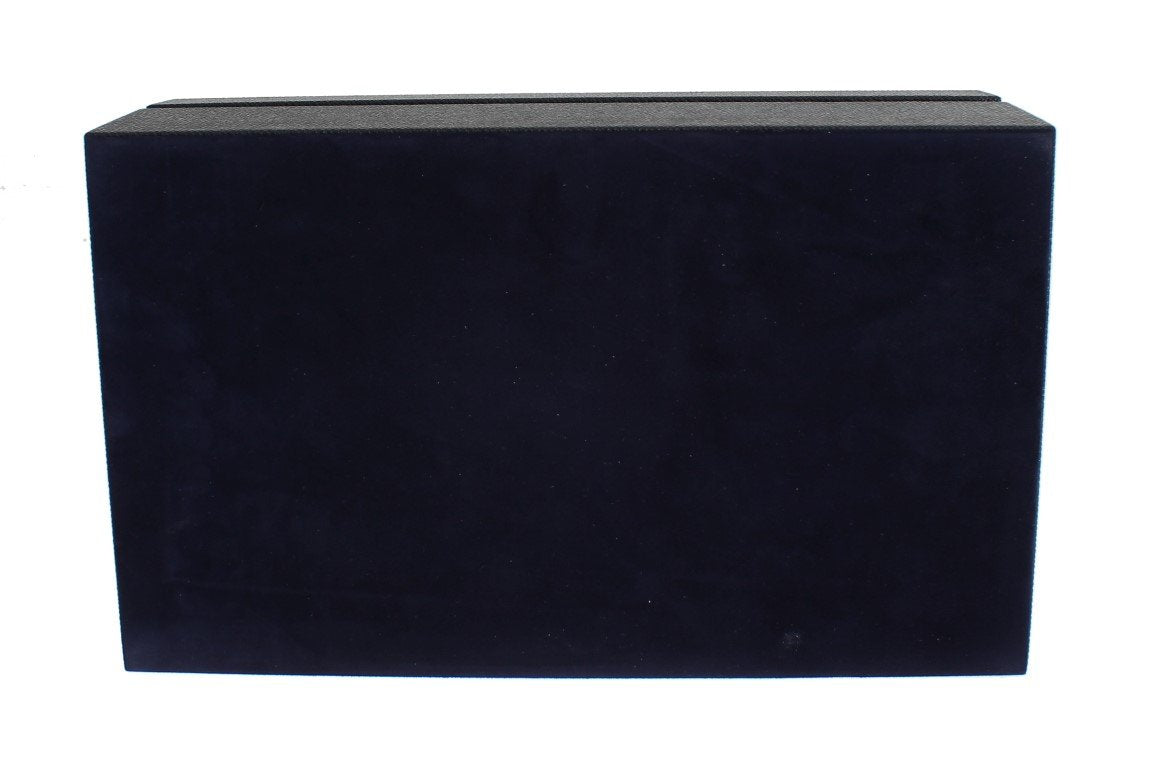 Blue Dauphine Leather Watch Jewelry Sunglasses Case