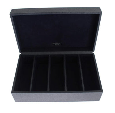 Blue Dauphine Leather Watch Jewelry Sunglasses Case