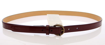 Red Leather Logo Belt