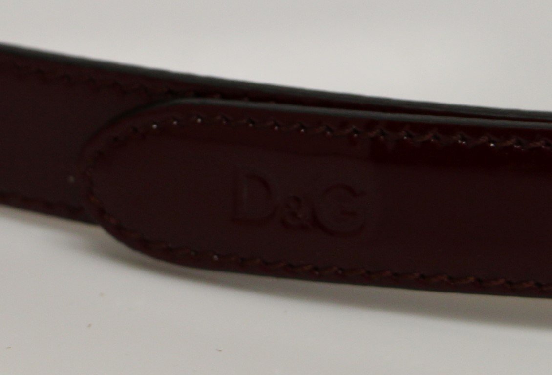 Red Leather Logo Belt