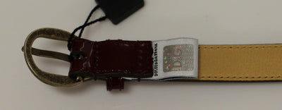 Red Leather Logo Belt