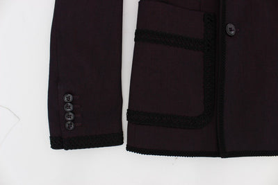 Purple Torero Slim Fit Stretch Blazer