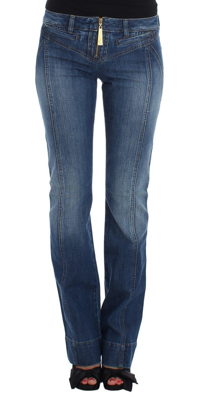 Blue Wash Cotton Stretch Slim Fit Jeans