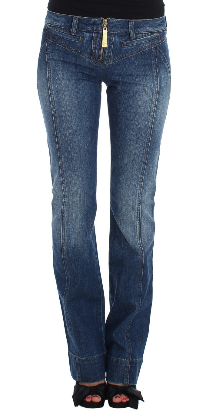 Blue Wash Cotton Stretch Slim Fit Jeans
