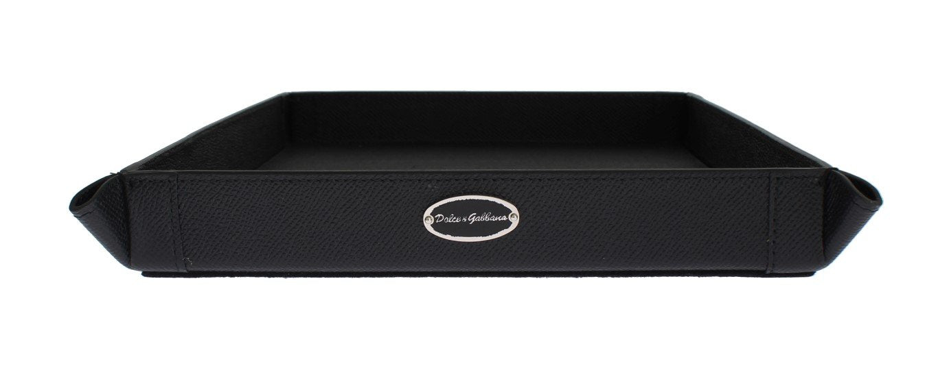 Black Leather Key Wallet Phone Money Card Tray Plate