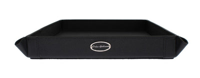 Black Leather Key Wallet Phone Money Card Tray Plate