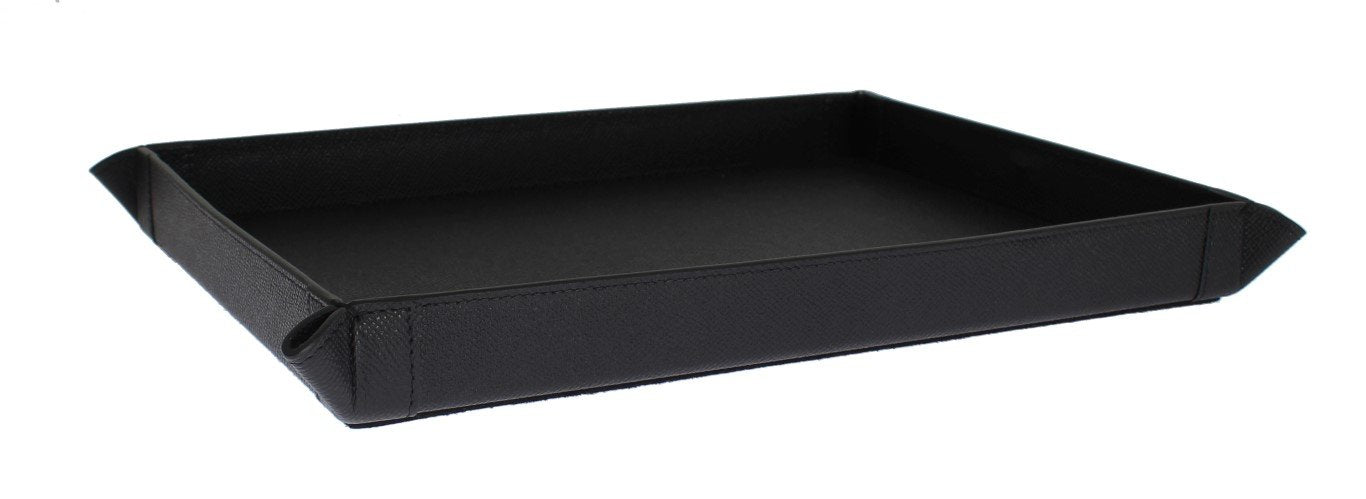 Black Leather Key Wallet Phone Money Card Tray Plate