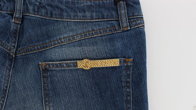 Blue Wash Cotton Stretch Slim Fit Jeans