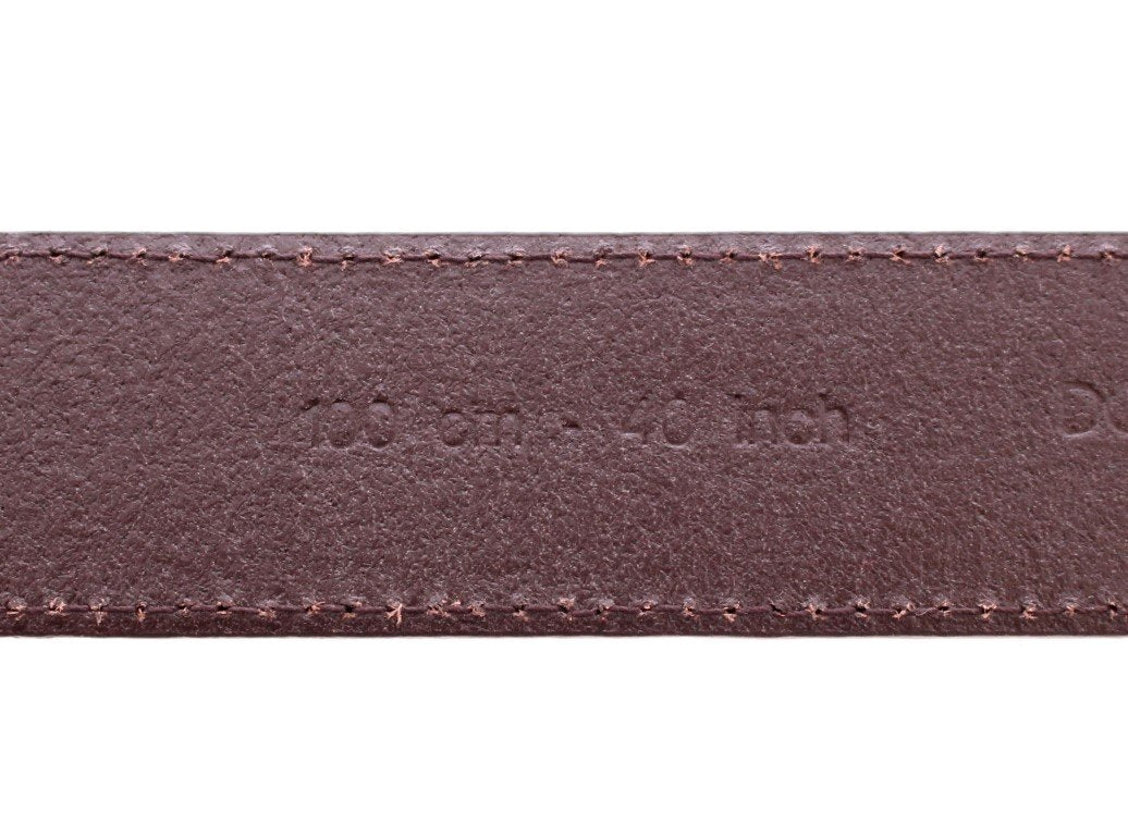 Brown Leather Logo Belt