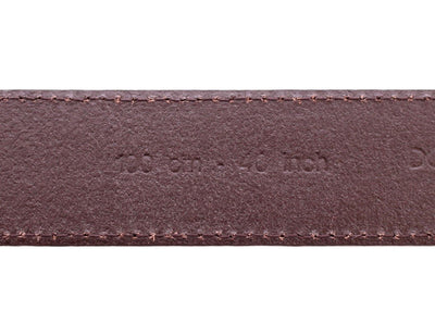 Brown Leather Logo Belt