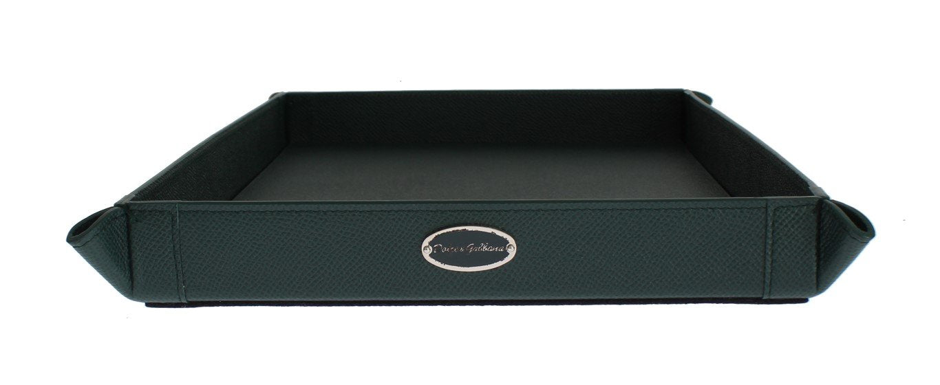 Green Leather Key Wallet Phone Money Card Tray Plate